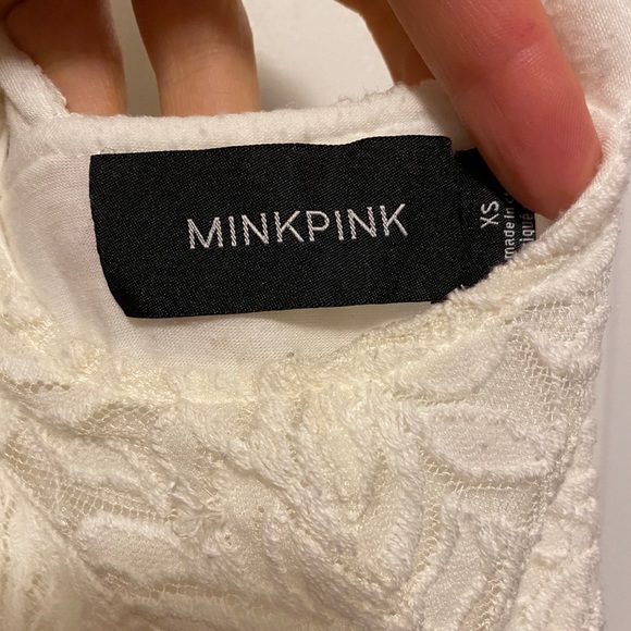 🛑SOLD🛑 Mink Pink Lace Skater Dress - Picture 5 of 7